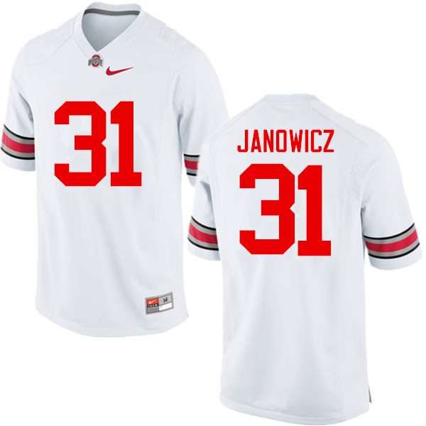 Men Ohio State Buckeyes #31 Vic Janowicz College Football Jerseys Game-White